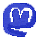 PNG: Spherical Mastodon logo pixel art