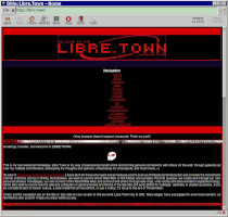 Screenshot: Libre Town in Dillo.